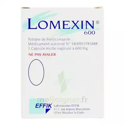 Lomexin 600 Mg Caps Molle Vaginale Plq/1 à SAINT-SAENS